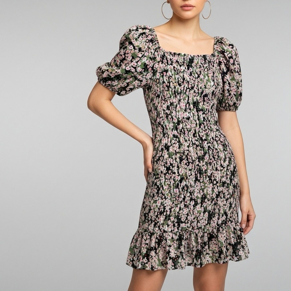 NWT Never Fully Dressed Floral Smocked Puff Sleeve Jojo Dress Size 6